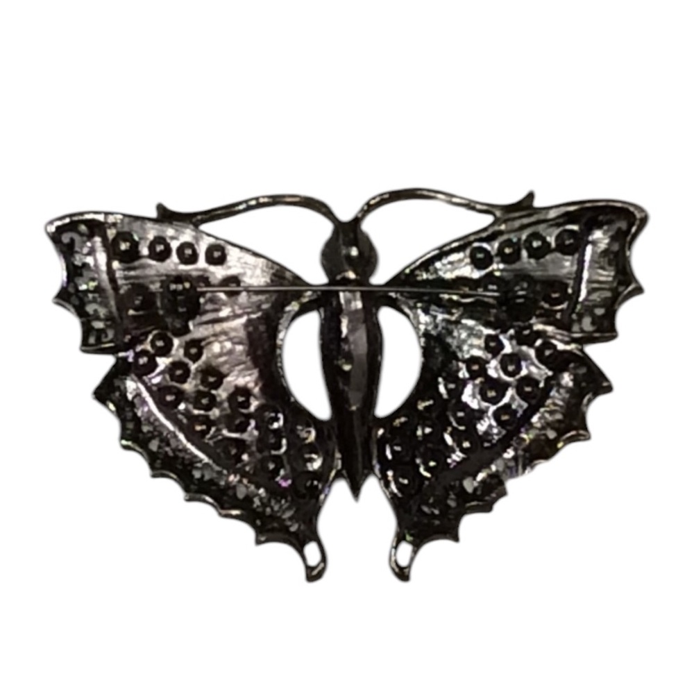 Red CRYSTAL RHINESTONE Butterfly Brooch - Picture 3 of 10